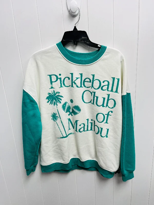 Sweatshirt Crewneck By Grayson Threads In Green & White, Size: L