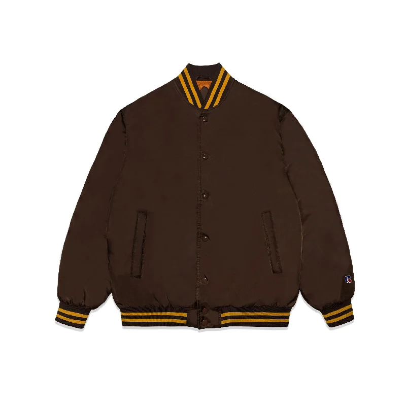 Nylon Varsity Baseball Jacket ＜RC-22731＞BROWN