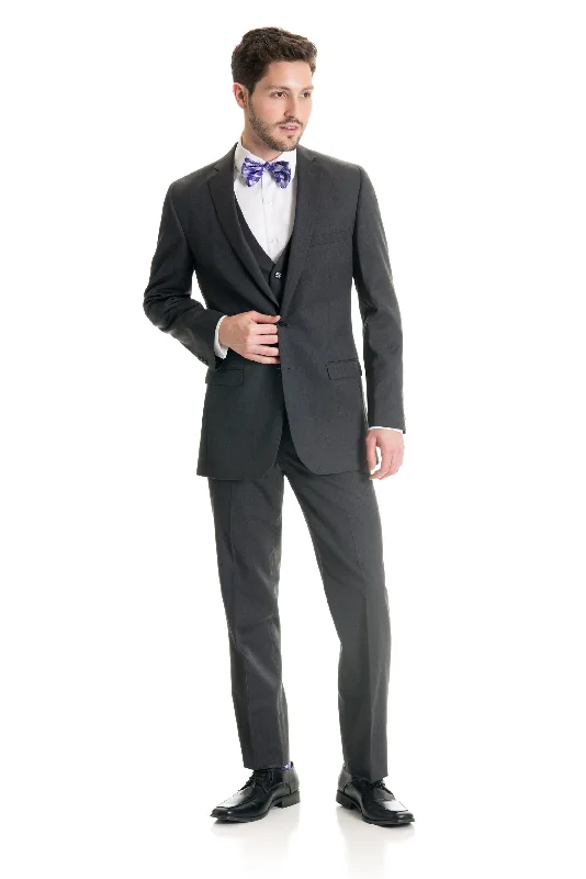 Dark Grey Slim Fit Suit Coat