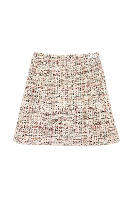 Maggie Mini Skirt - Ivory Tweed