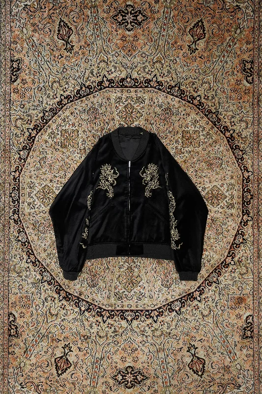 Sasquatchfabrix. "EASTEND DRAGON" SOUVENIR JACKET (BLACK/BLACK)