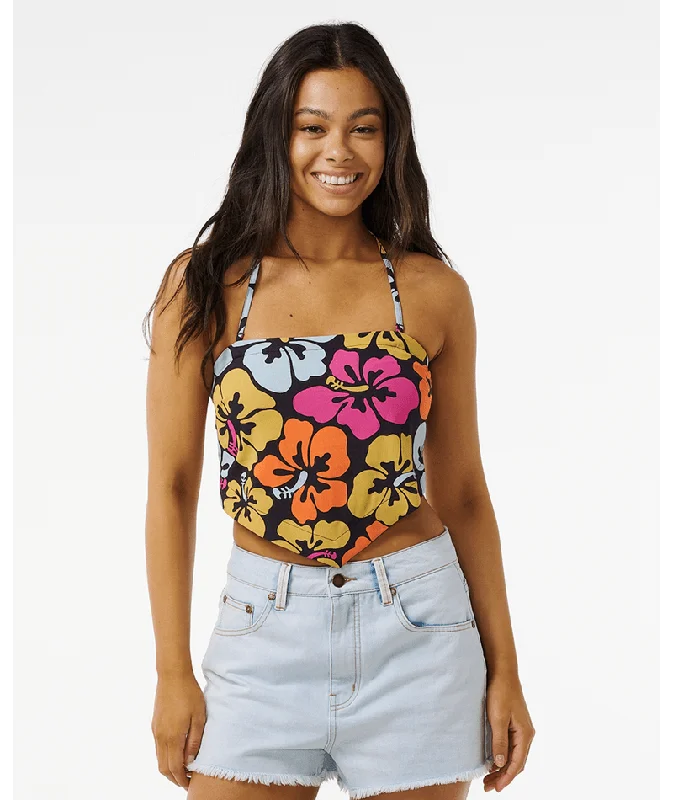 Rip Curl Hibiscus Heat Halter Tank-Multi