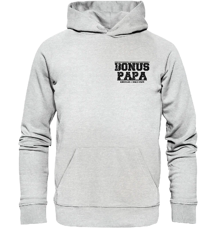 BONUS Papa, Name und Datum personalisierbar - Premium Unisex Hoodie