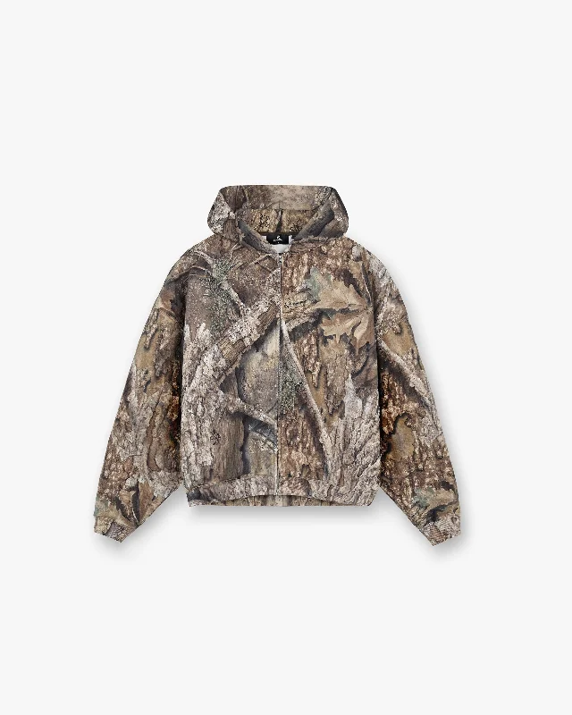 Realtree® Zip Up Camo Boxy Hoodie - Camo