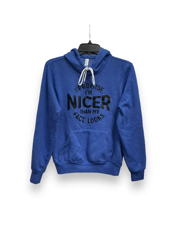 Sweatshirt Hoodie By Bella + Canvas In Blue, Size: Xxxl