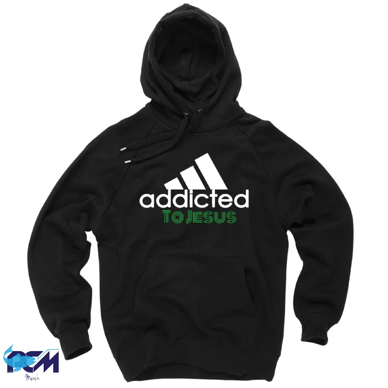 Addicted To Jesus Stripe Design Hoodies