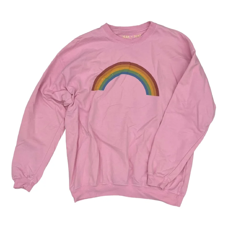 Sweatshirt Crewneck By Clothes Mentor In Pink, Size:L