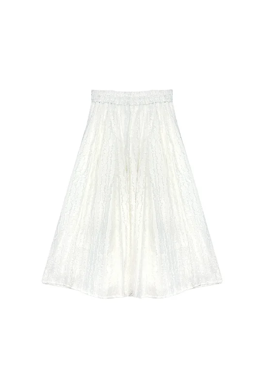 SAMPLE - Polly Party Skirt - White Fringe