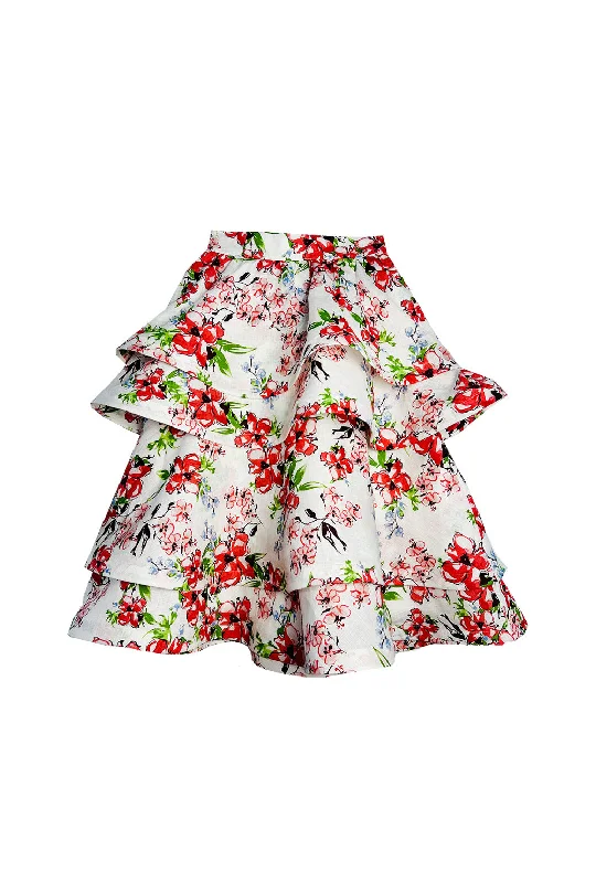 Teagan Party Skirt - Linen Floral