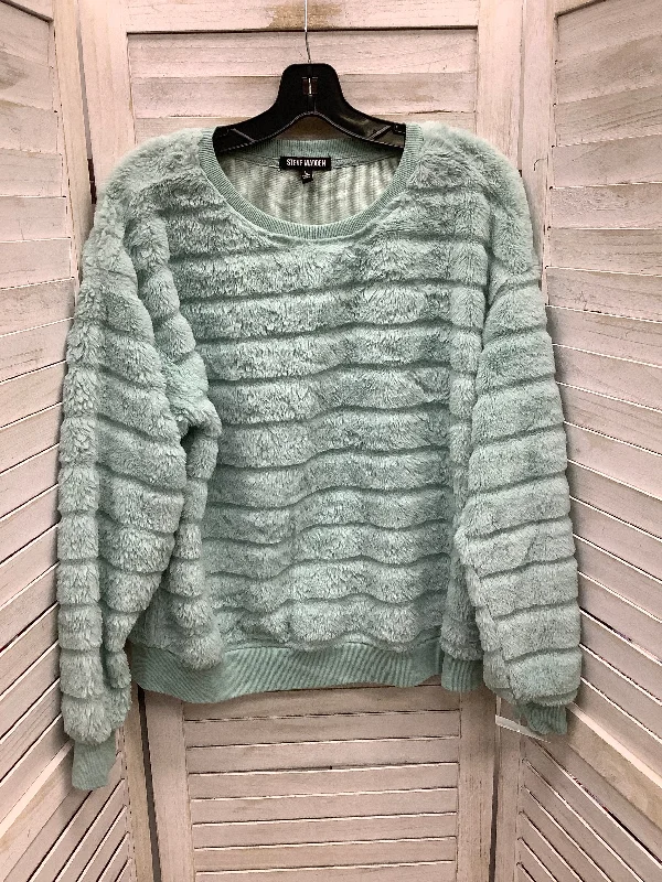 Sweatshirt Crewneck By Steve Madden In Teal, Size: L