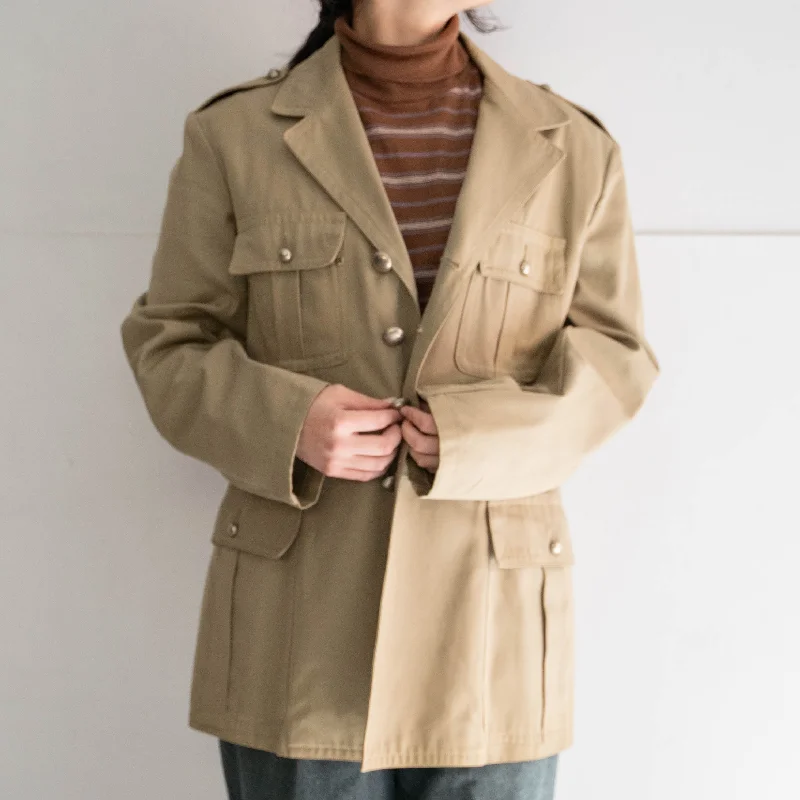 1960-70s italian military chino safari jacket