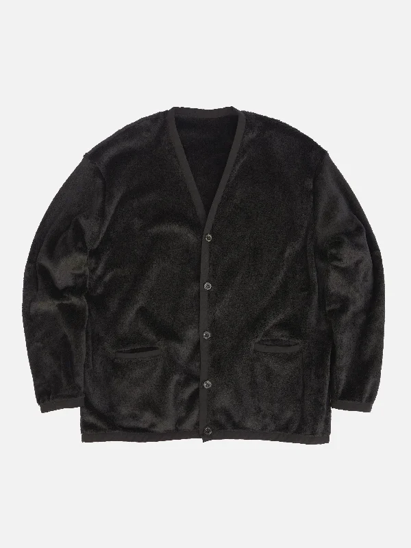 Polartec® Fleece Cardigan - BLACK