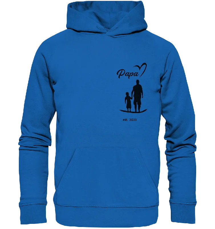 Papa Herz Hoodie, Datum personalisierbar - Premium Unisex Hoodie