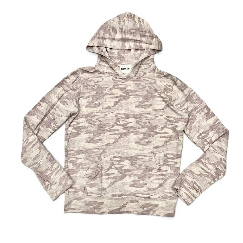 Sweatshirt Hoodie By Monrow In Camouflage Print, Size: M