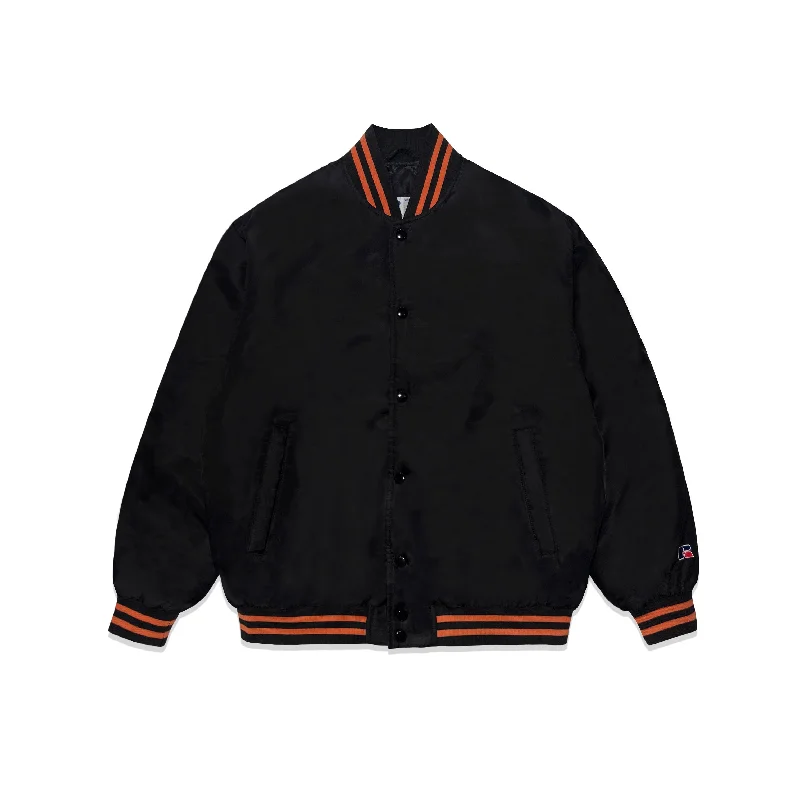 Nylon Varsity Baseball Jacket ＜RC-22731＞BLACK