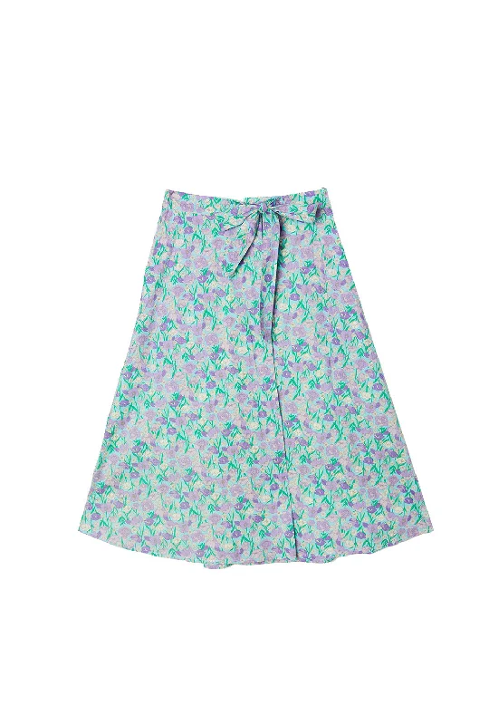 SAMPLE - Poolside Wrap Skirt - Lilac Daisy