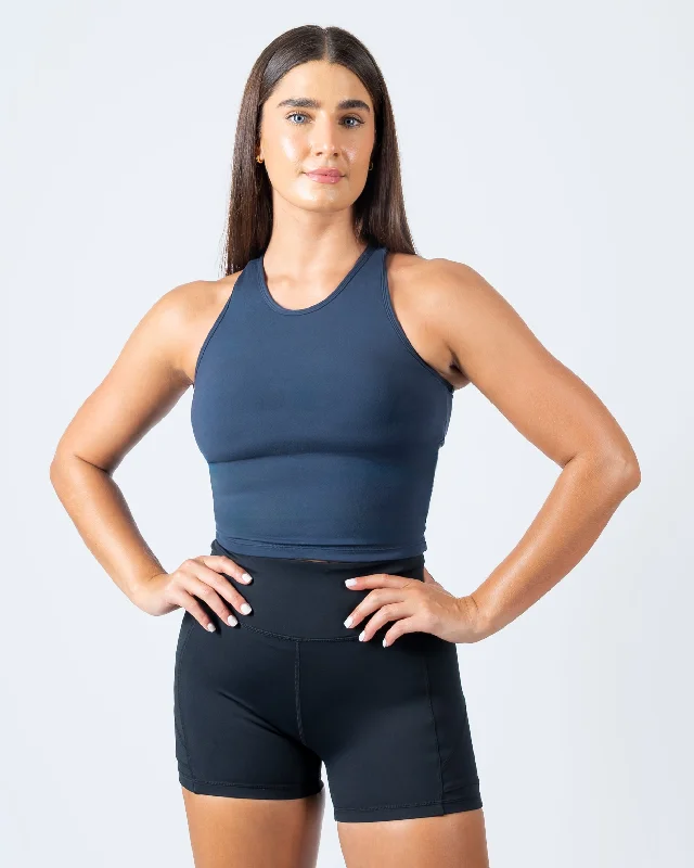 Vinyasa Crop Top - Navy