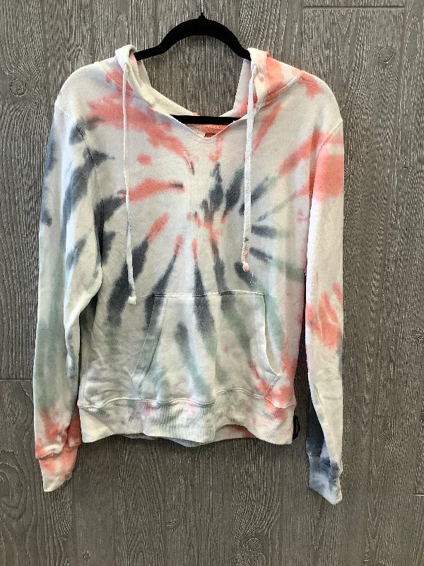 Sweatshirt Hoodie By Clothes Mentor In Tie Dye Print, Size: L