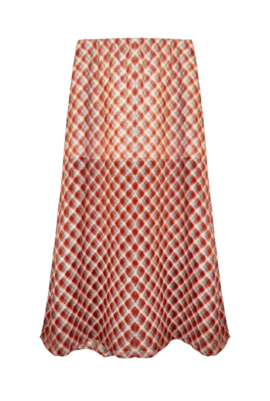 The Leland Skirt - Sheer Plaid