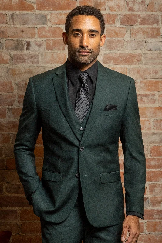 Dark Green Slim Fit Suit Coat