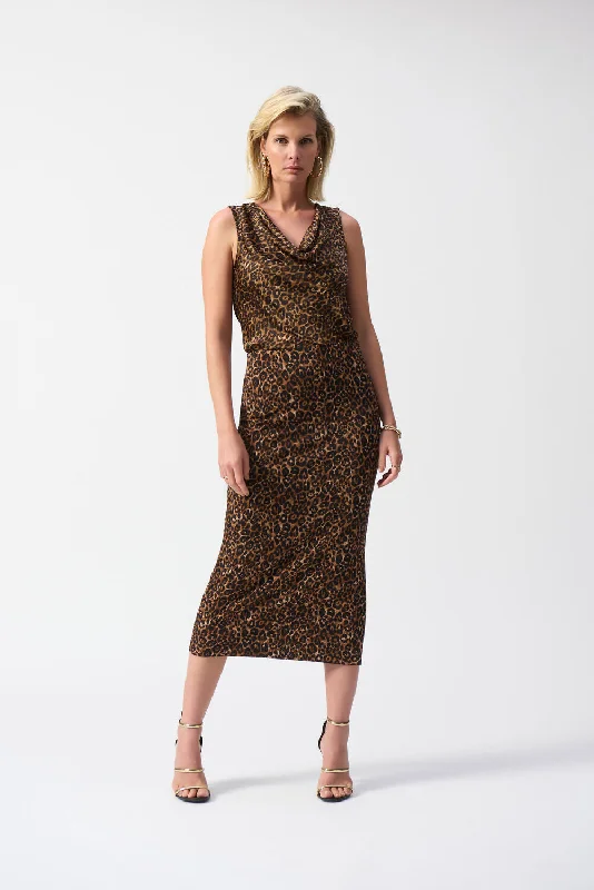 Joseph Ribkoff Silky Knit Animal Print Skirt