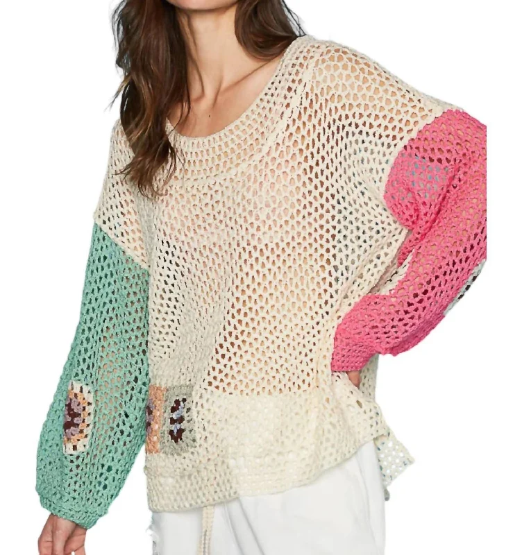 Crochet Sweater In Cream