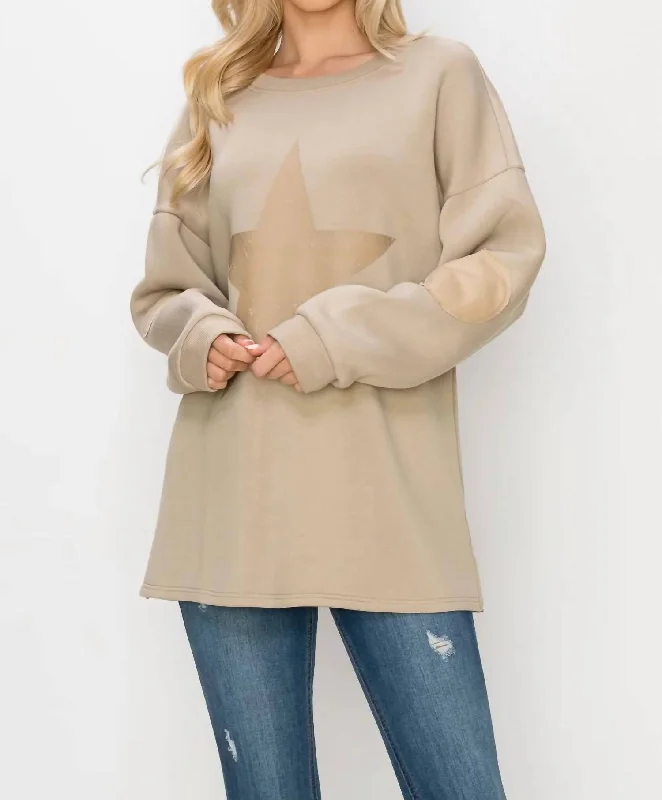 Finola Sweater Top In Taupe