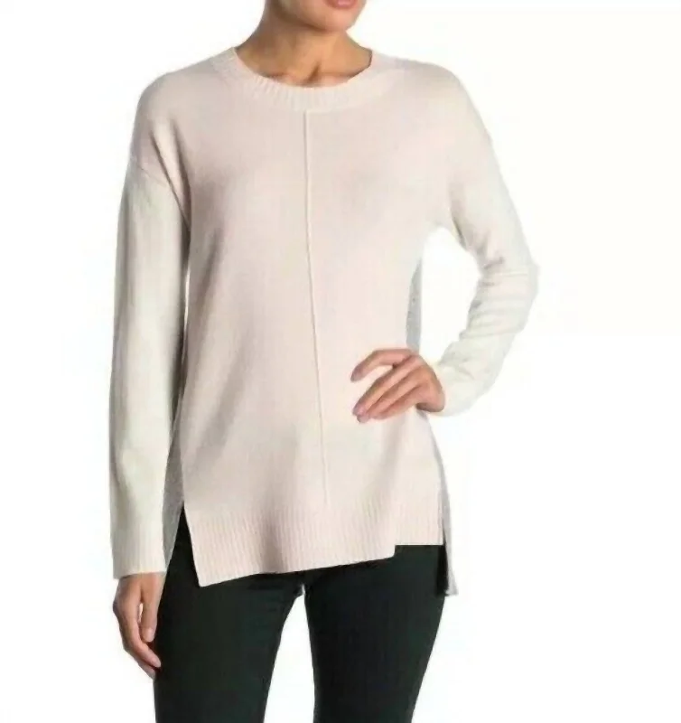 Cashmere Pullover Crew Neck Sweater In Multicolor