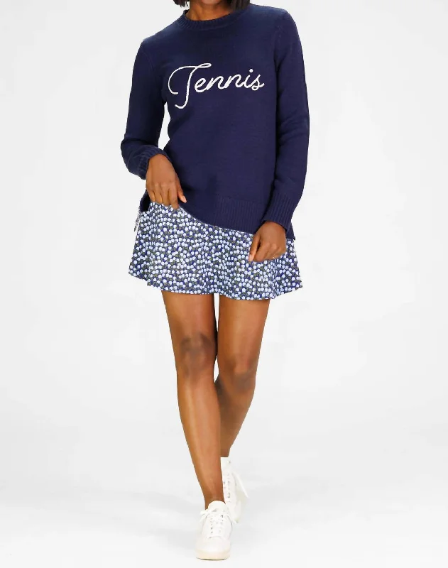 Tennis Sweater In Navy