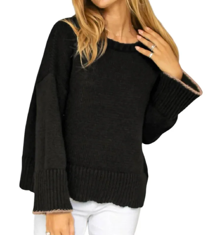 Jules Chunky Sweater In Black