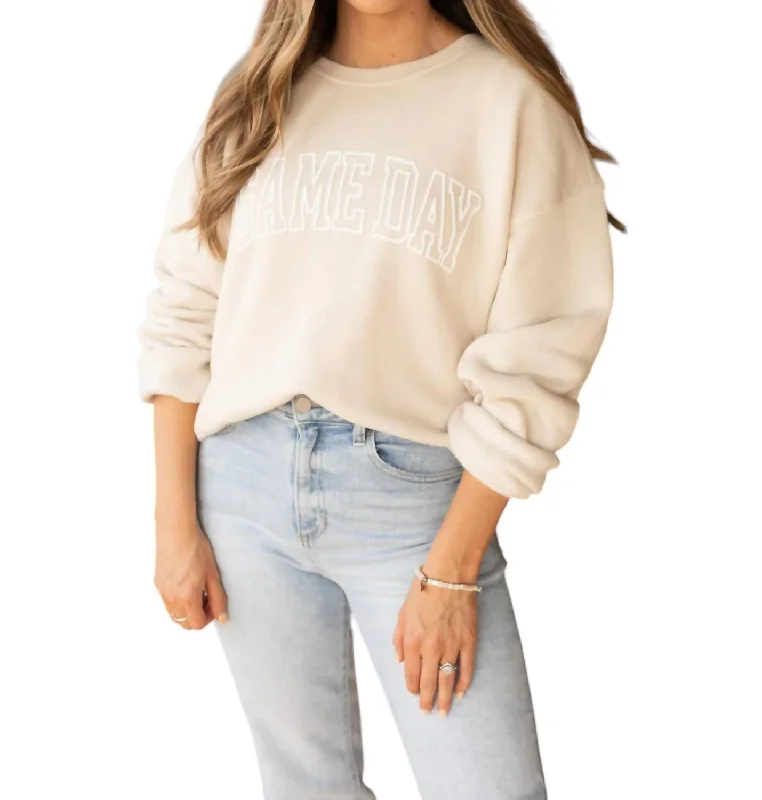 Your Game Day Sweatshirt In Beige