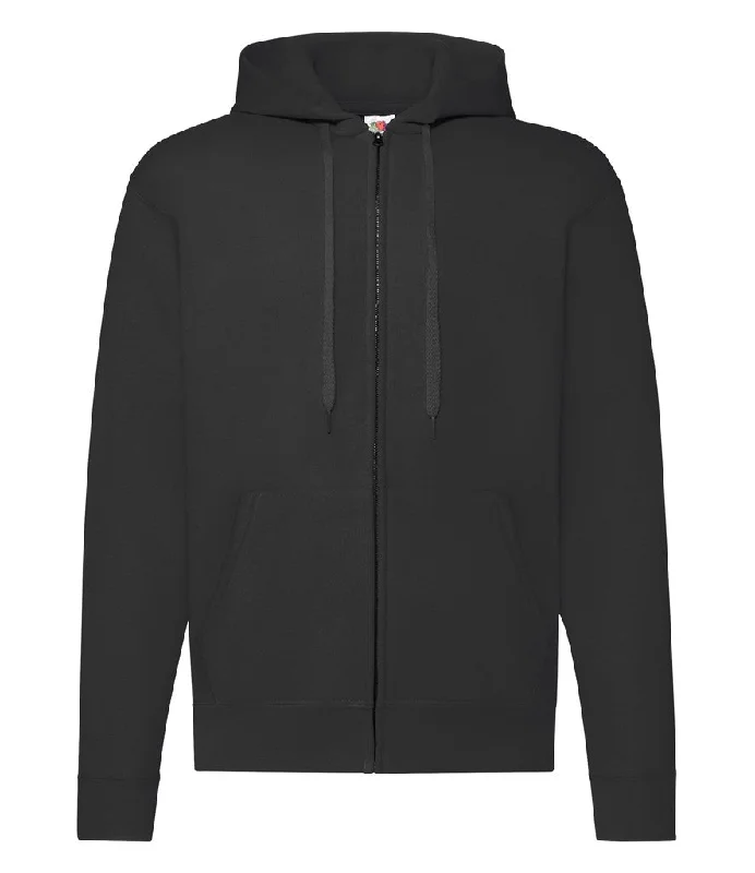 Zip Through Hooded Sweat | BLACK