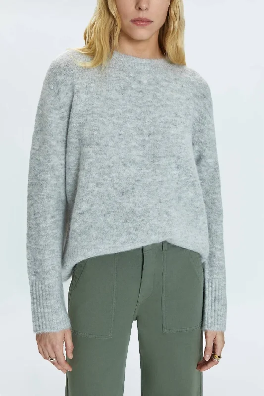 Ivy Sweater In Soft Grey