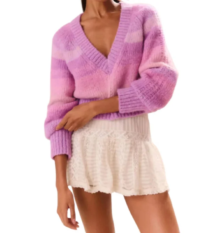 Barbarelle Pullover Sweater In Sugar Plum