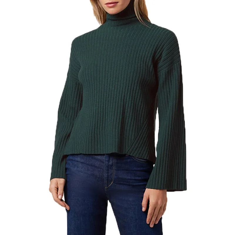 Womens Ribbed Long Sleeves Pullover Sweater