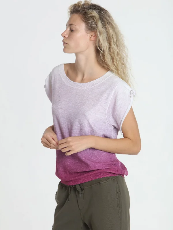 Ombre Tie Tee - Berry