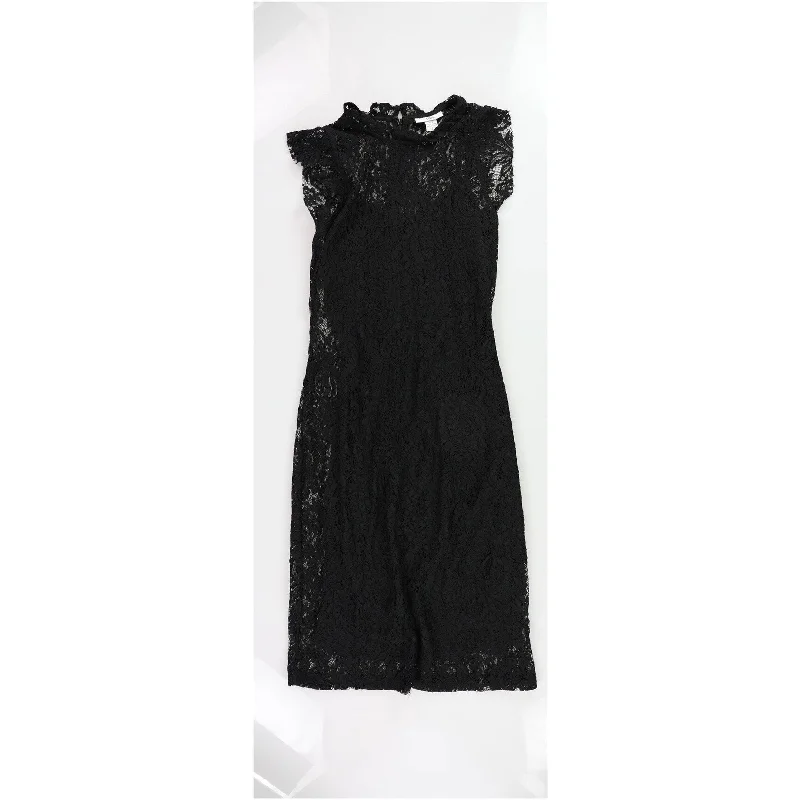 bar III Womens Lace Sheath Dress, Black, Small