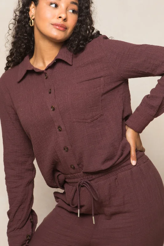 Emerson Blouse in Brown