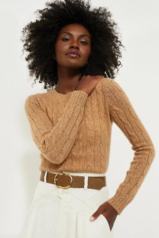 Collection Camel Melange Julianna Classic Cashmere Pullover