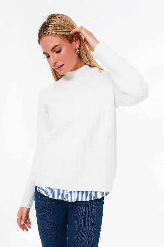 Cream Turtleneck Sweater