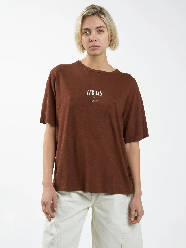 As You Are Hemp Box Tee - Chestnut