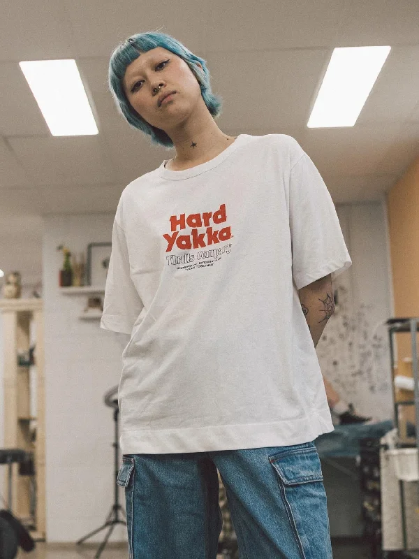 Hard Yakka X Thrills Stacked Box Fit Tee - White