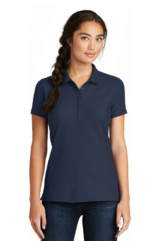 New Era Womens Venue Home Plate Moisture Wicking Short Sleeve Polo Shirt - Navy Blue - Closeout