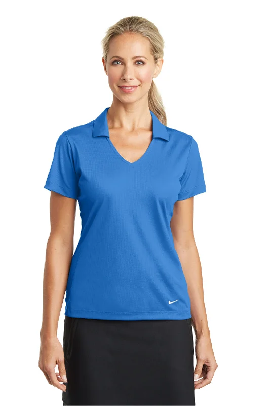 Nike Womens Dri-Fit Moisture Wicking Short Sleeve Polo Shirt - Brisk Blue