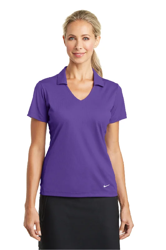 Nike Womens Dri-Fit Moisture Wicking Short Sleeve Polo Shirt - Court Purple