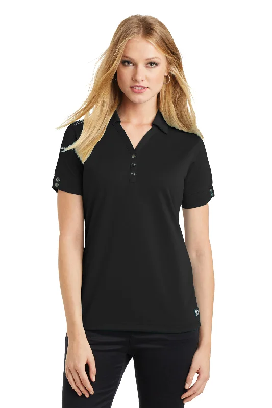 Ogio Womens Glam Moisture Wicking Short Sleeve Polo Shirt - Blacktop