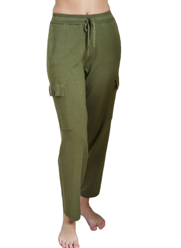 Knit Cargo Pant In Green