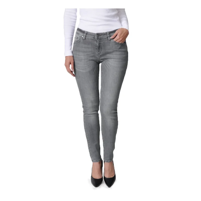 Sinty Slim Leg Jeans In Grey